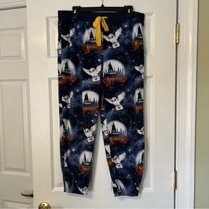 Harry Potter Hogwarts pajama bottoms Large